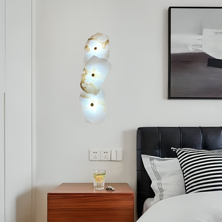 Light Natural Marble Linear Wall Light