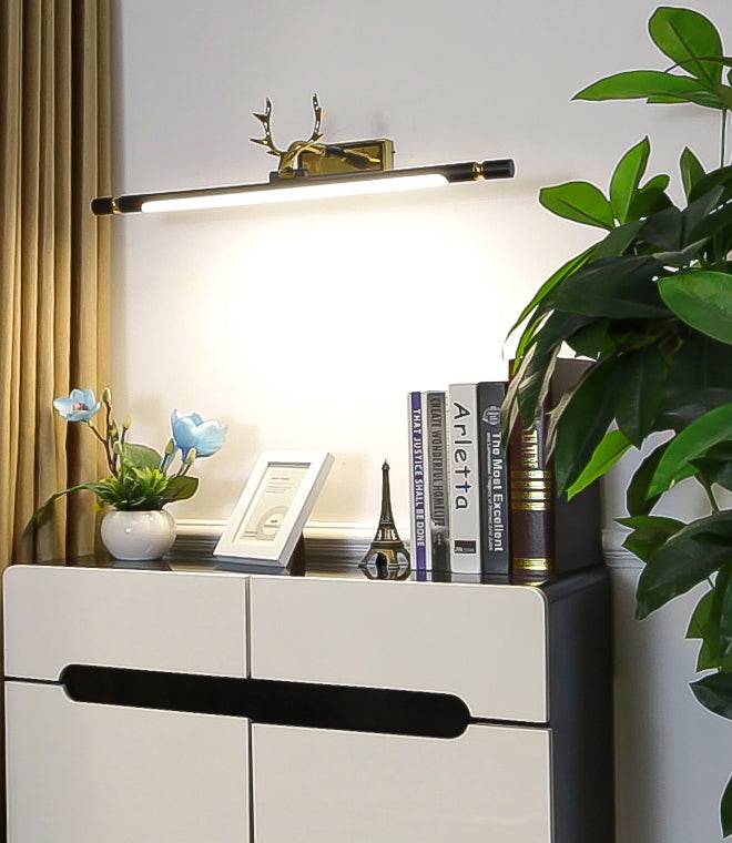 Golden Stag Gleam: Elegant Wall Theme (Stag Led Mirror Wall Light)