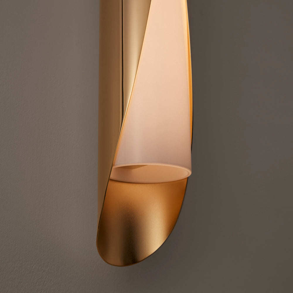 600 Mm Led Electroplated Gold Long Metal Wall Light