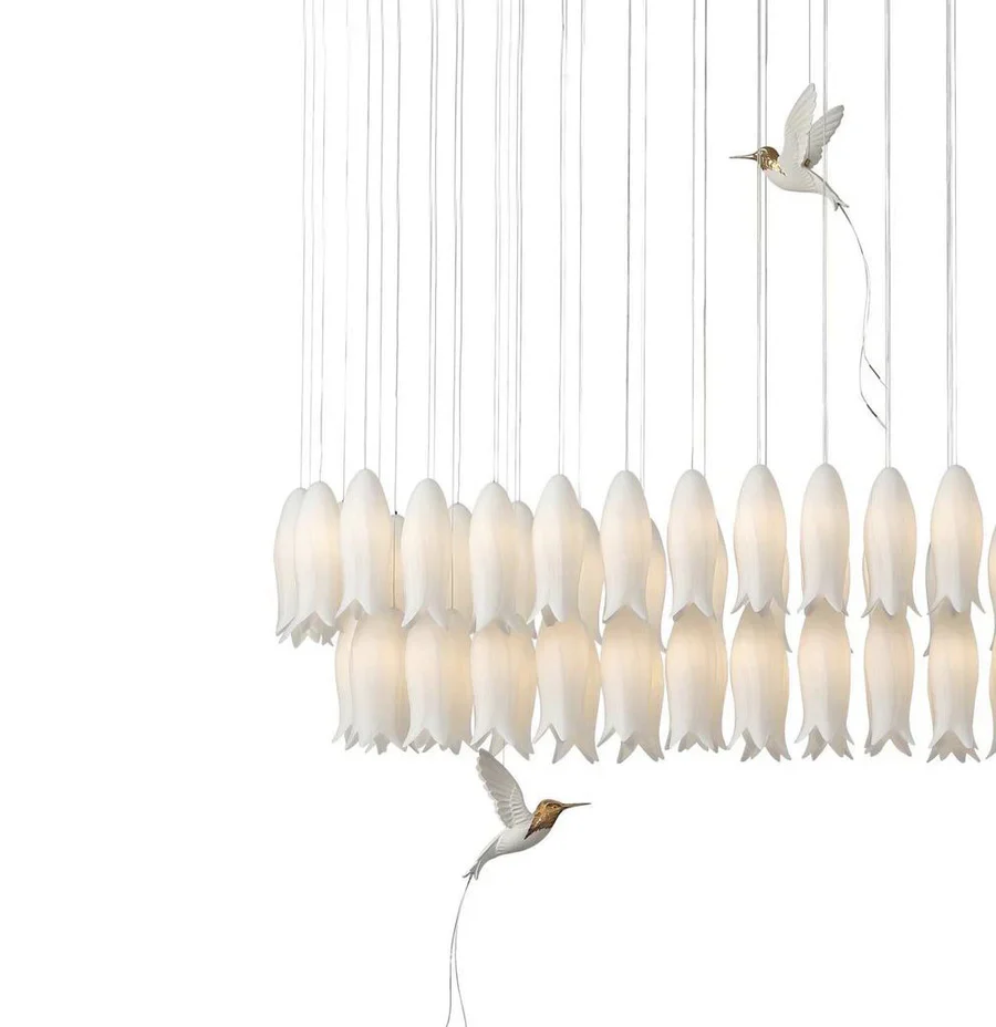 Petal Pirouette 'n' Tulip Falls Chandelier (60 Lights)