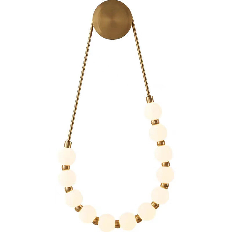 Round Gold Frost Balls Wall Light