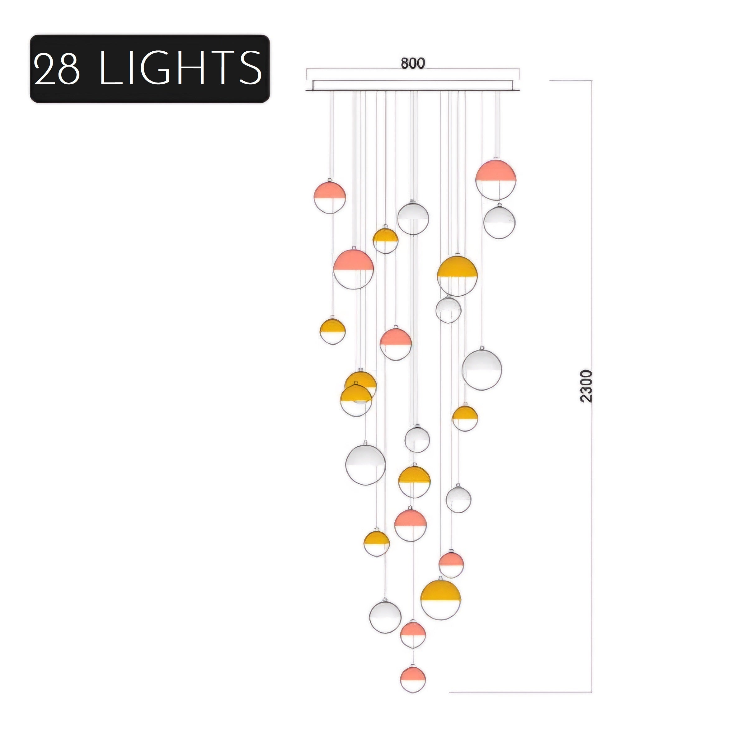 Elara’s Tricolor Sphere Chandelier