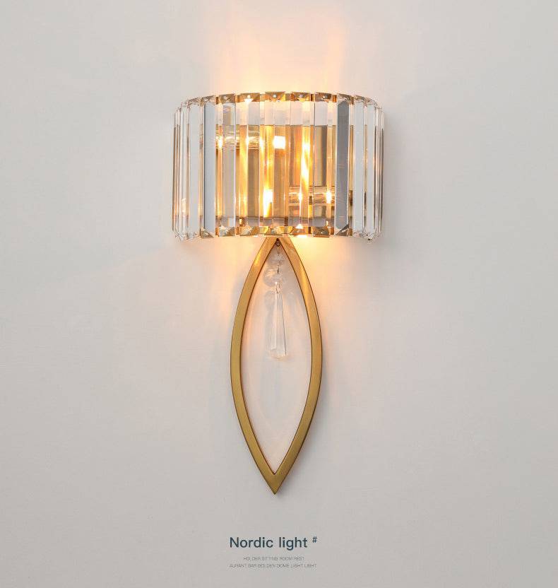 Attached 3.0 (Gold) Crystal Wall Light