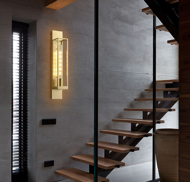 Transparent Long Glass Wall Light