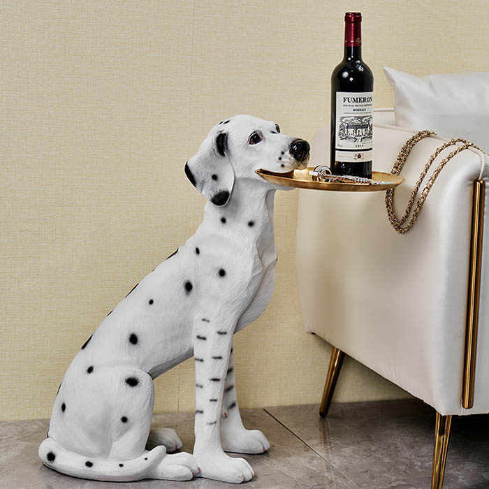 Spotty Dog Resin Statue For Home Decor