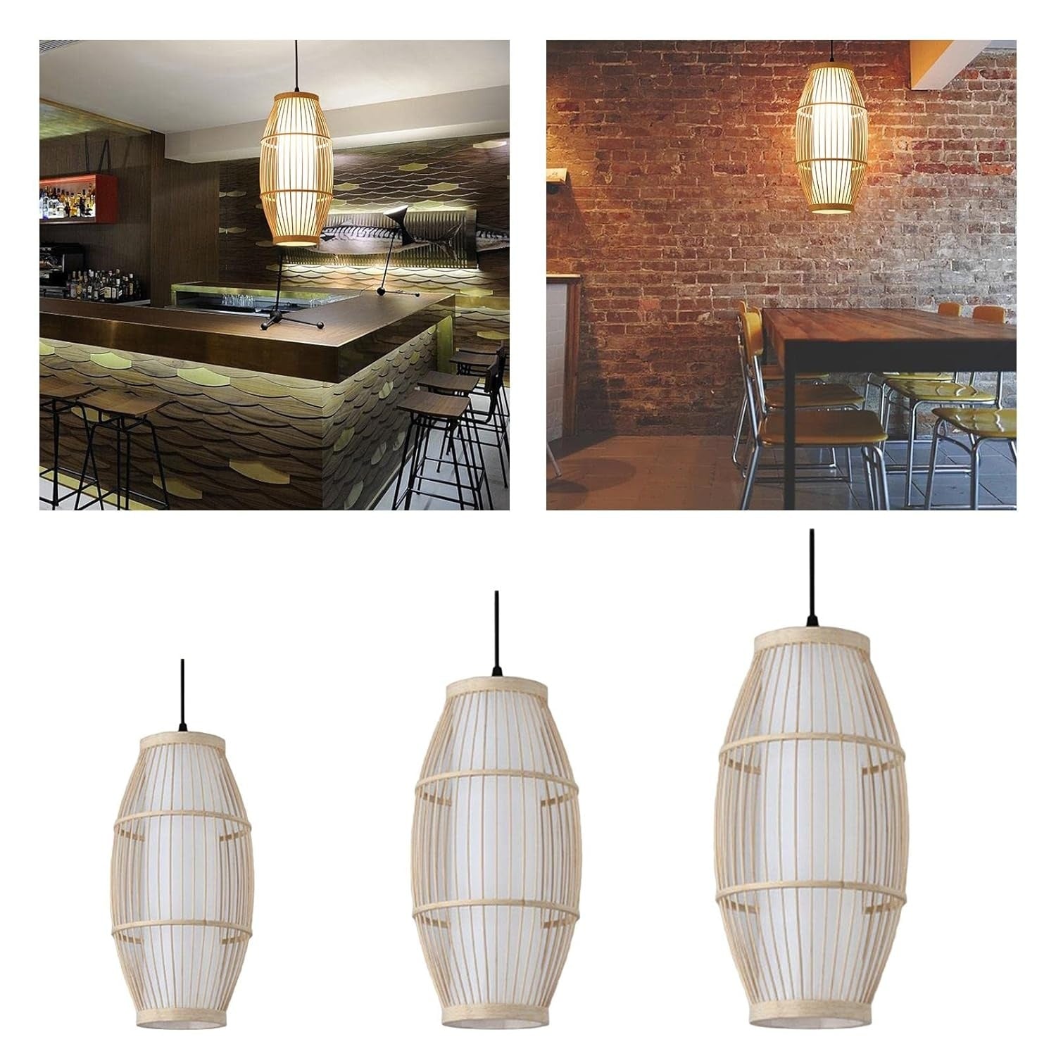 Aswadh Chinese Style Bamboo Pendant Light