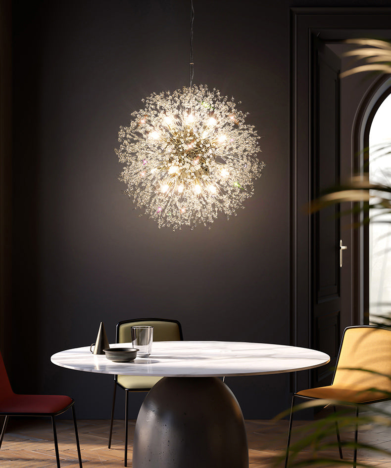 Spherical Golden Chandelier