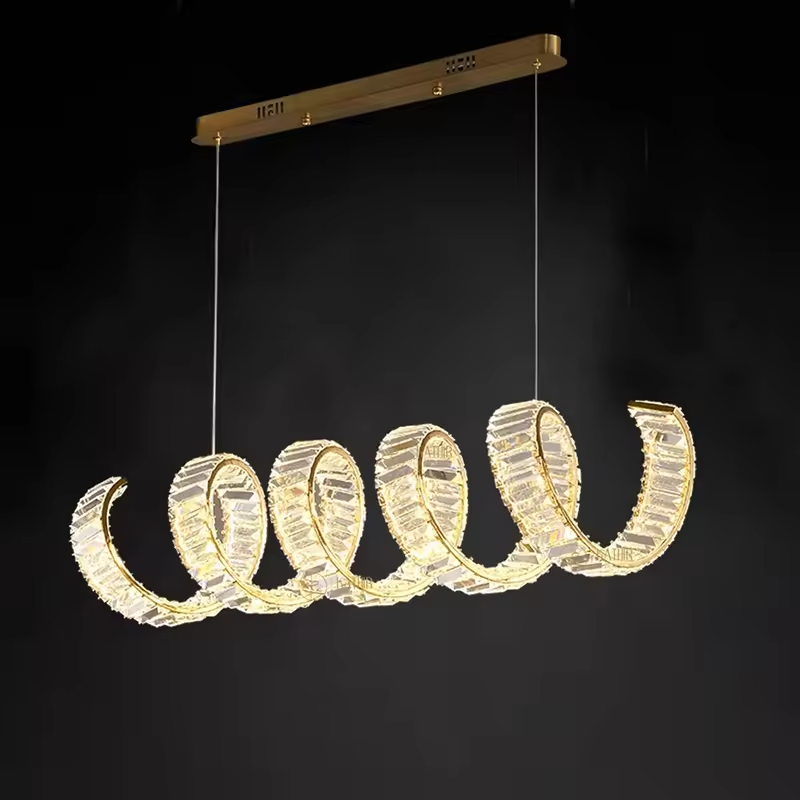 Modern Luxury Single Ring Crystal Chandelier