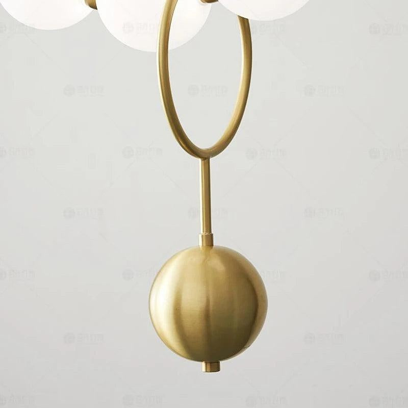 Gold Frosted Globes Chandelier