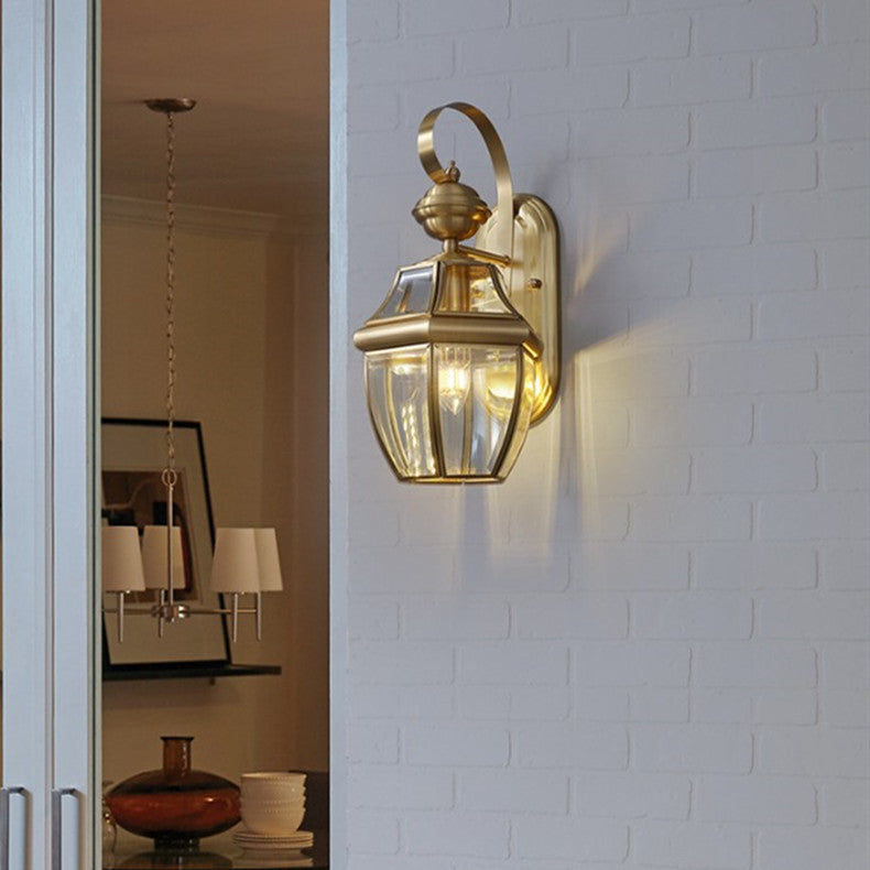 Gold Exterior Wall Light