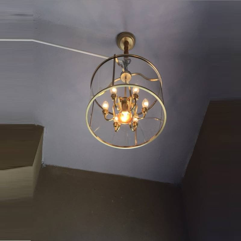 Antique Charm Brass Glow Chandelier