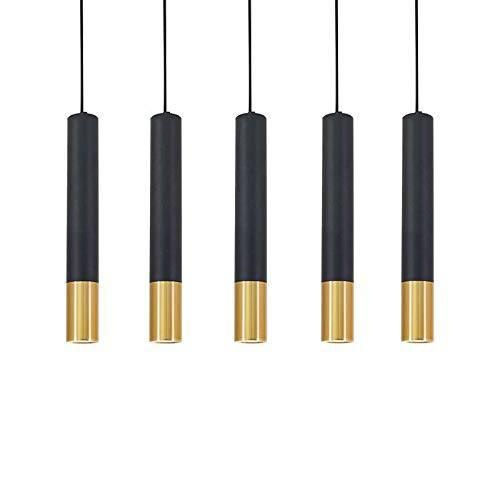 Modern Led Long Black Gold Pendant