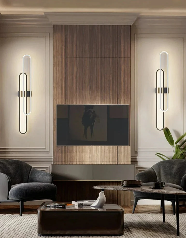 Black Metal Linear Strip Wall Light