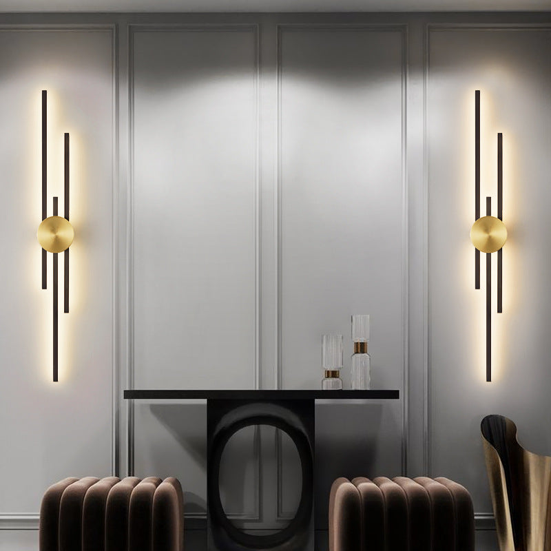 Marco Oro Black Gold Long Wall Light
