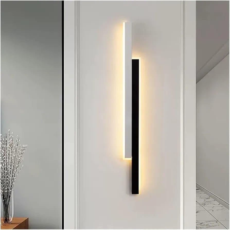 Minimalist Black White Up Down Linear Bar LED Long Wall Light