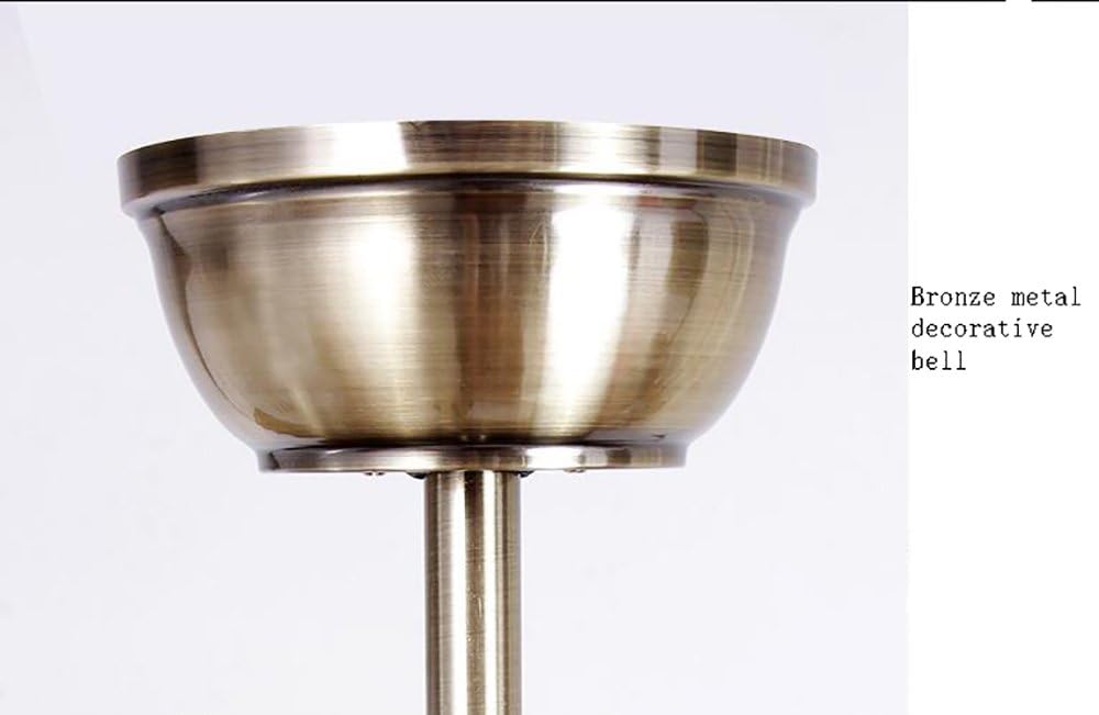 Havana Breeze (48 inches Span, Dark Brown Leaf-Shaped Blades, Frosted Glass Chandelier) Ceiling Fan