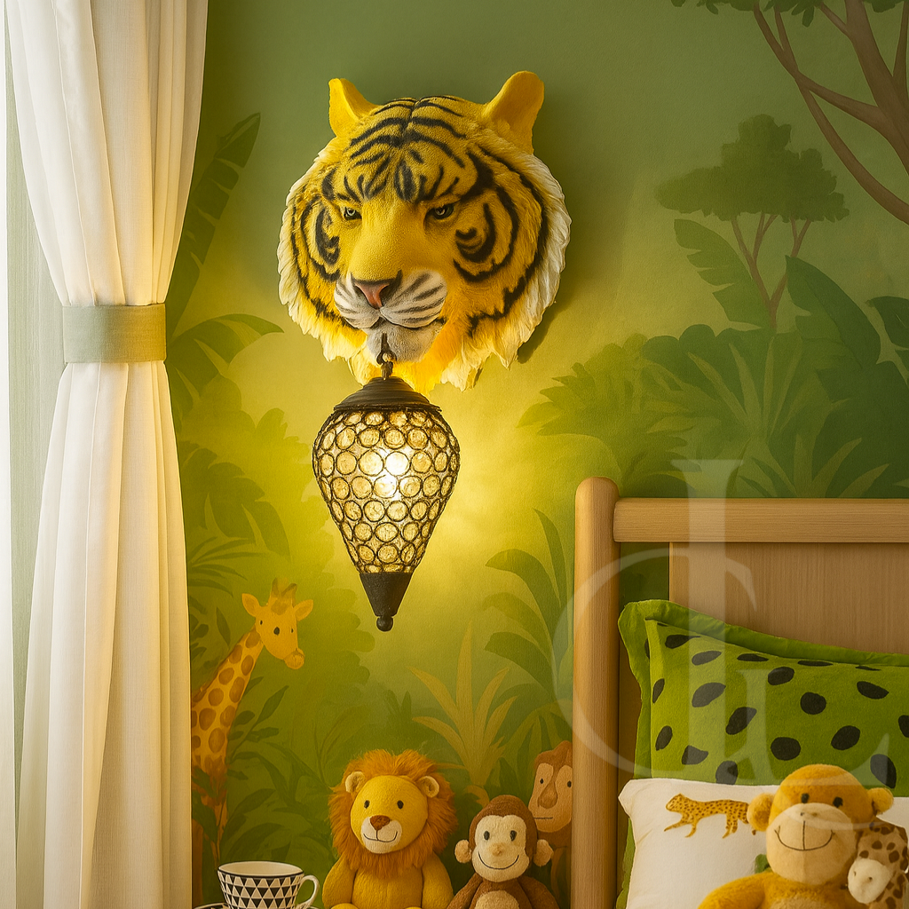 Nordic Creative Tiger Head Wall Lamp