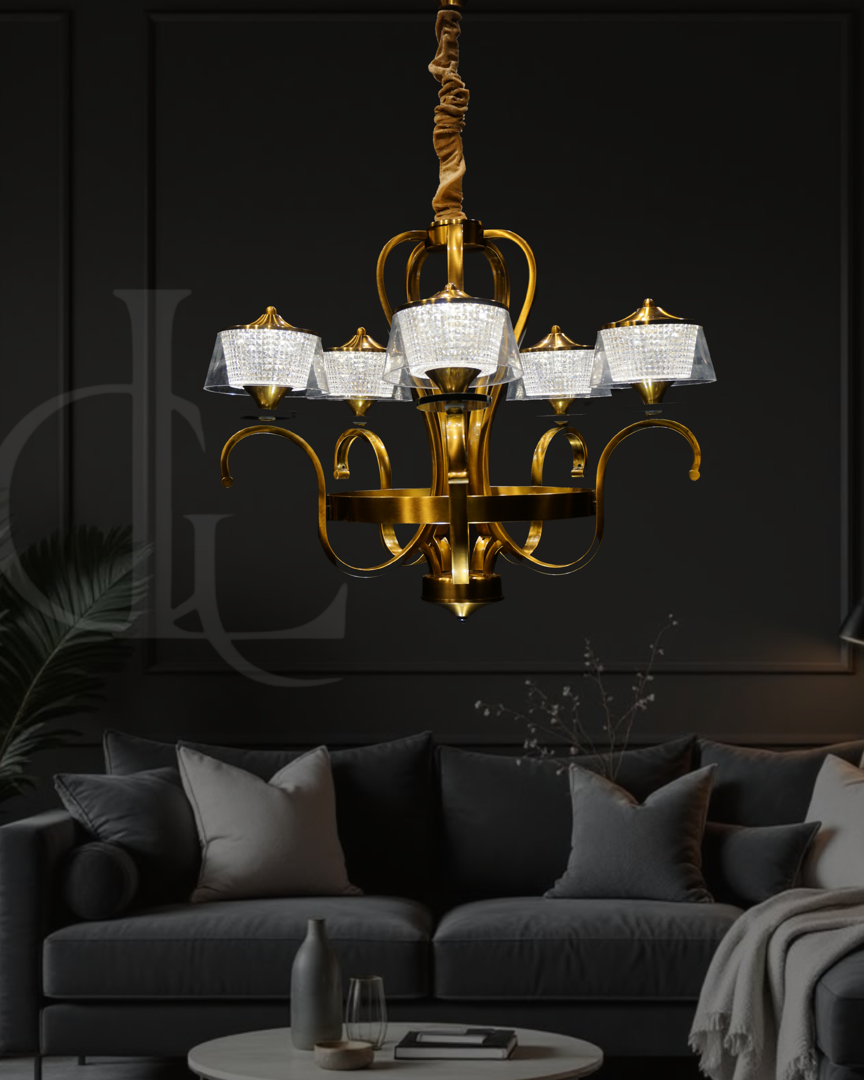 Golden Spores Chandelier