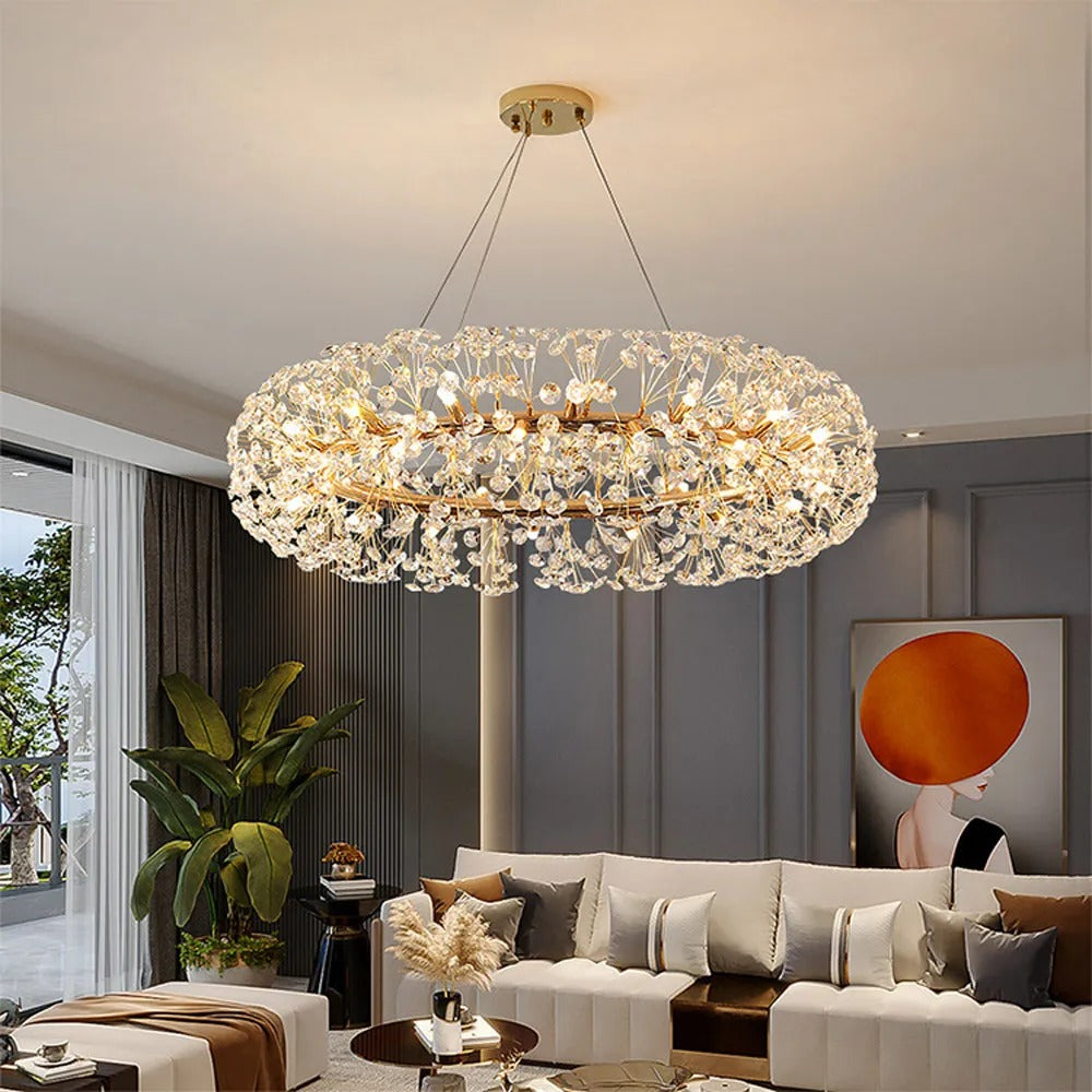 Beautiful Sunfall (Round) Crystal Chandelier