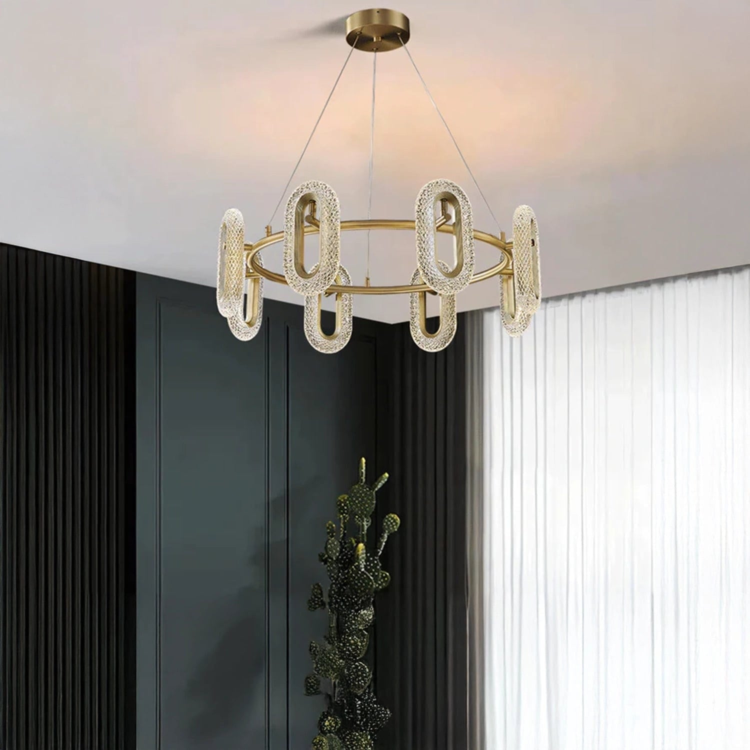 Crystalline Orbit Chandelier