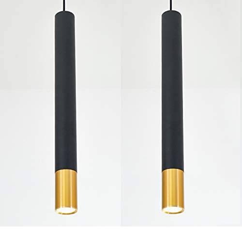 Modern Led Long Black Gold Pendant