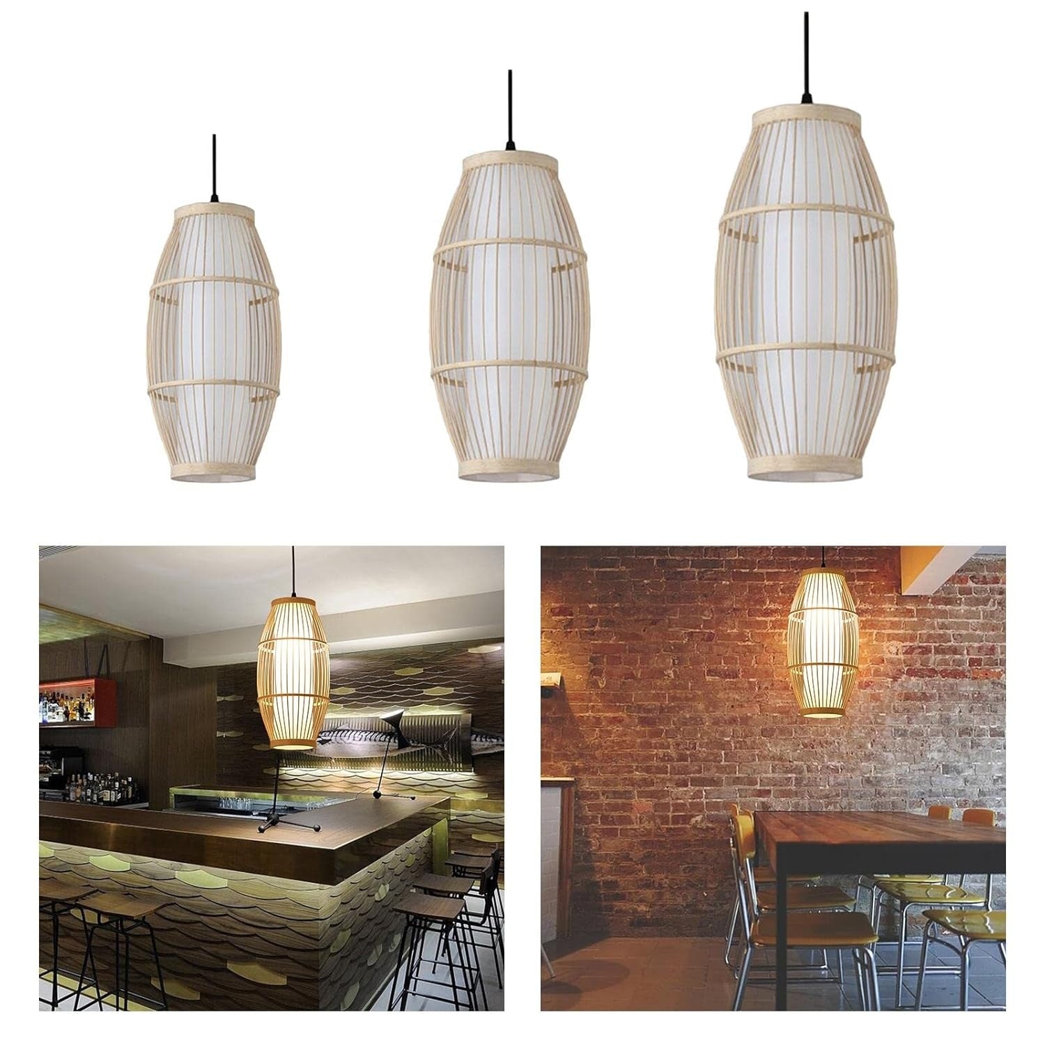 Aswadh Chinese Style Bamboo Pendant Light
