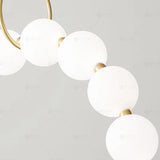 Gold Frosted Globes Chandelier