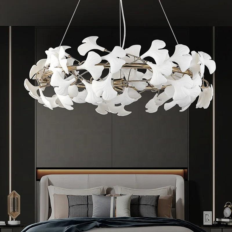 600 Mm Crystal Gold Metal Chandelier Hanging Lamp