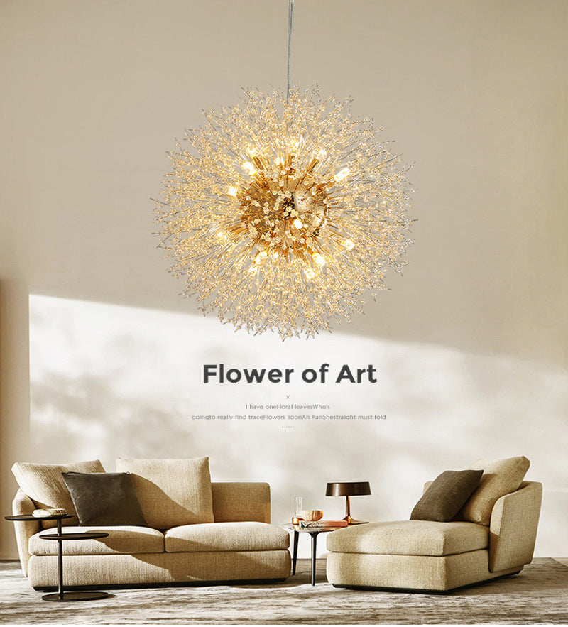 Spherical Golden Chandelier