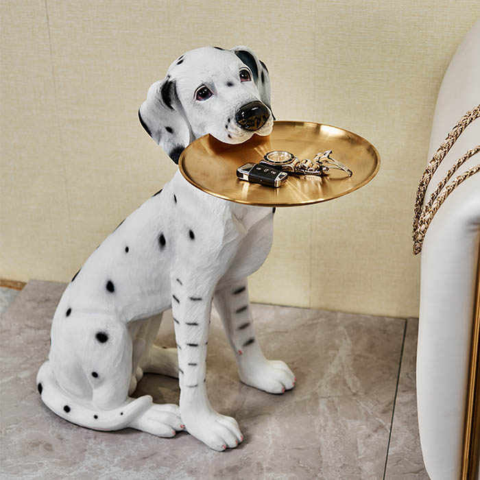 Spotty Dog Resin Statue For Home Decor