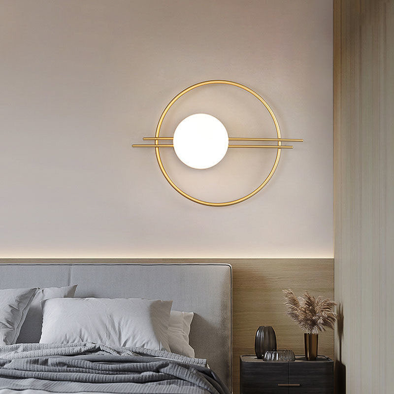 Frosty Globe Brilliance (Gold) Wall Light