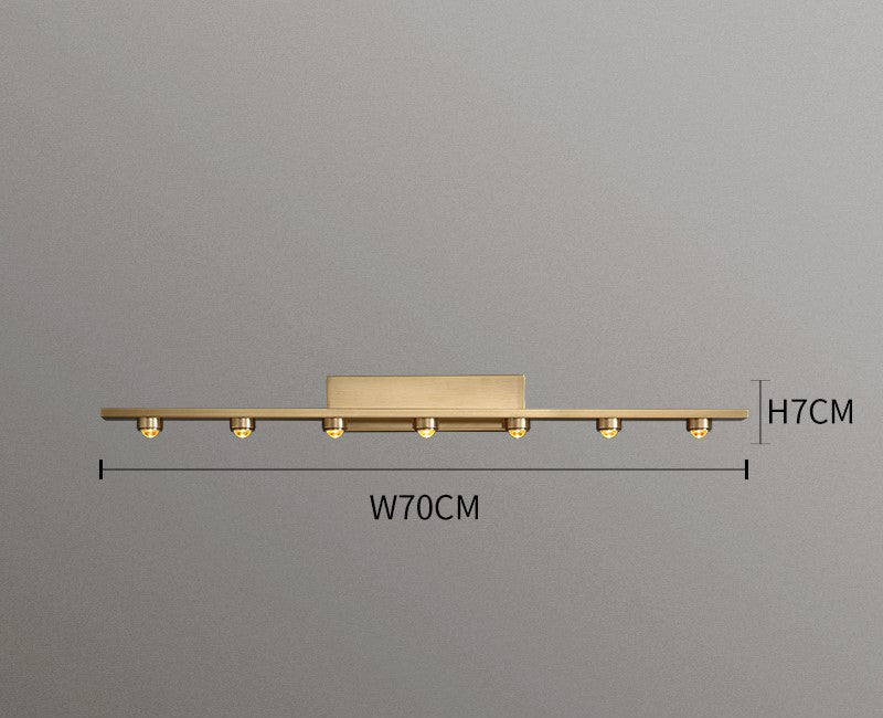 7 LED Wall Light With Gold Finish, Ideal For Mirror, Picture, Or Vanity Lighting
