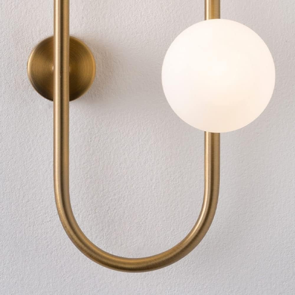 Led Wall Lamp Glass Globe Shade Sconce Wall