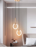 Modern Led Golden Ring Pendant Light