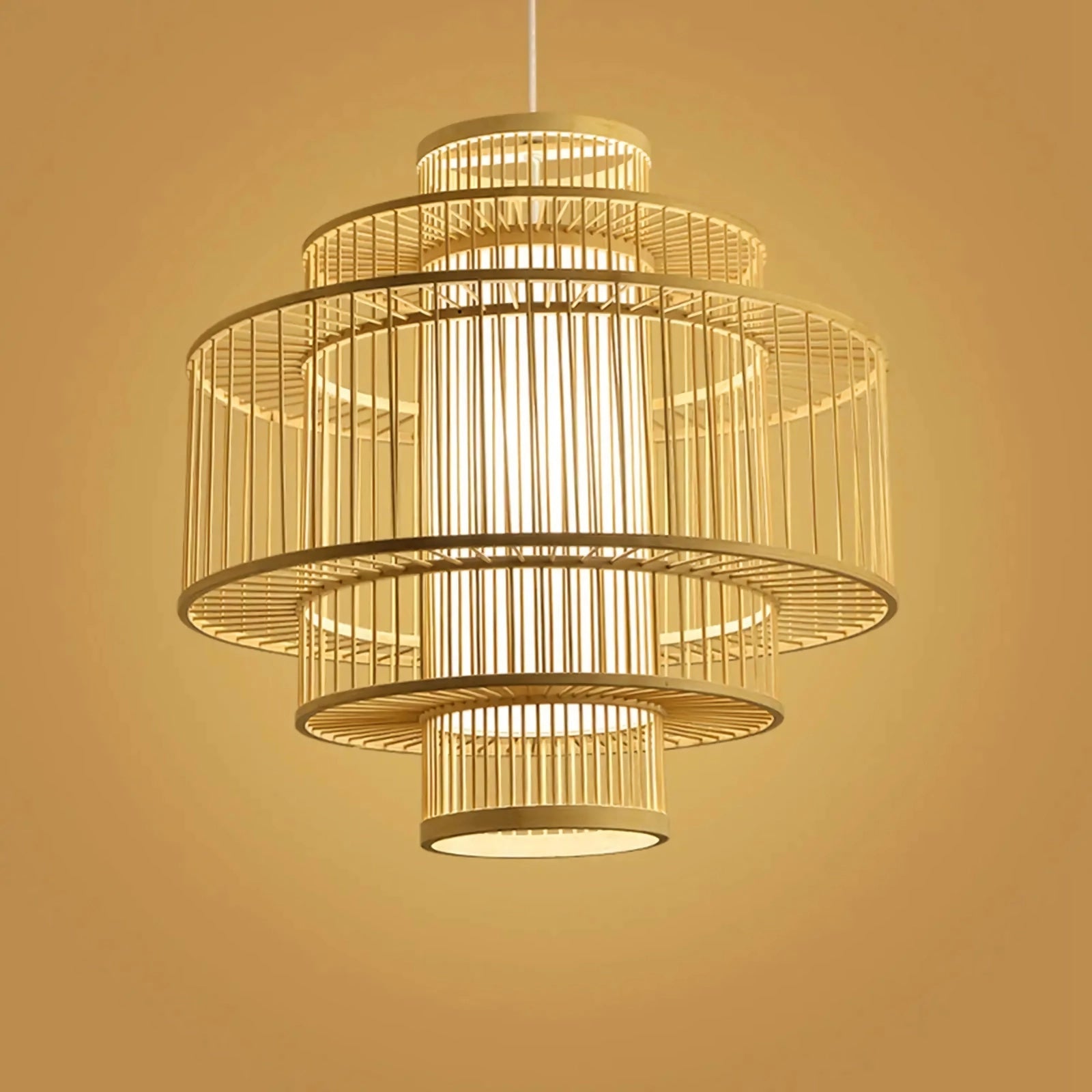 Bamboo and Rattan Pendant Light