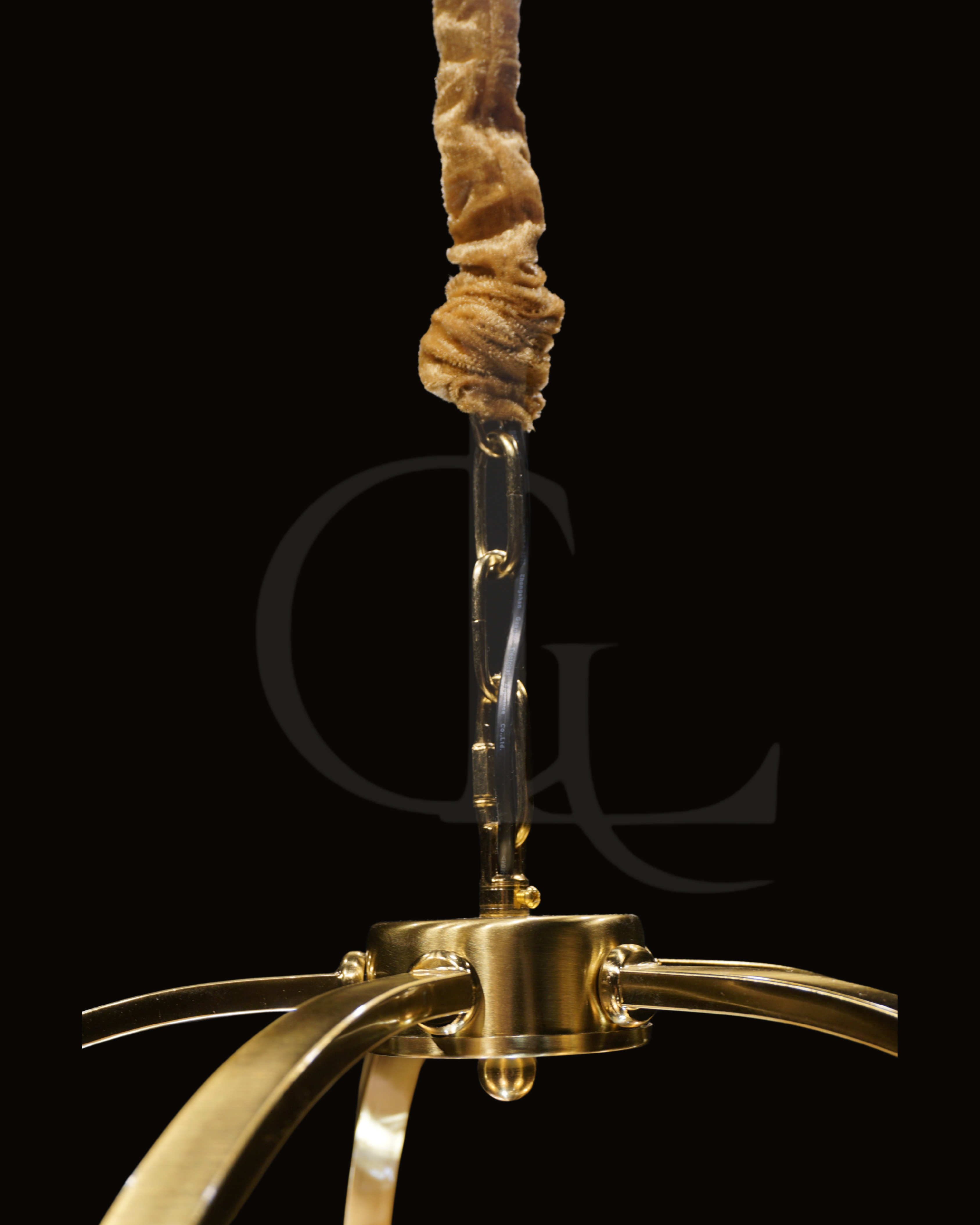 Amber Arcs (Gold,Glass) Chandelier