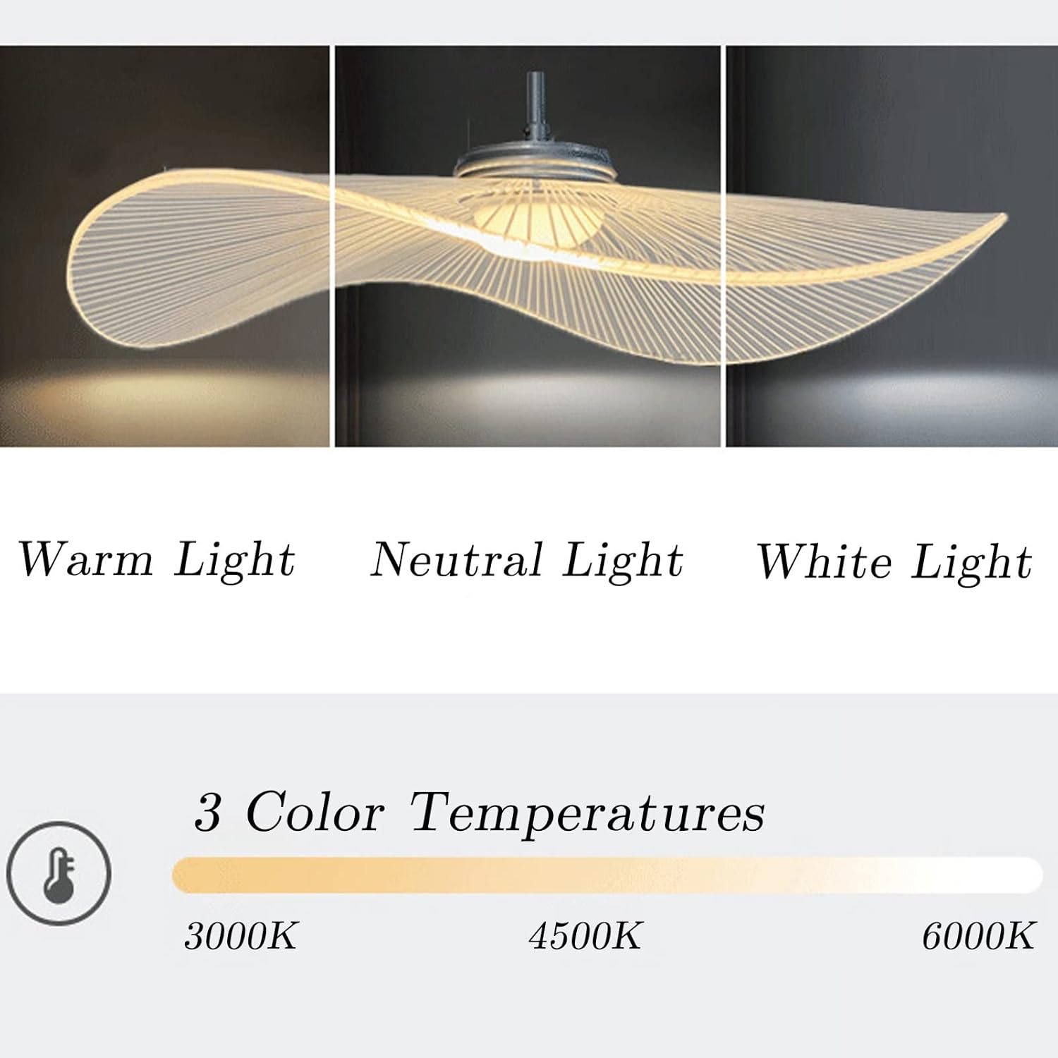 3 Colors Lotus Design LED Farmhouse Chandelier