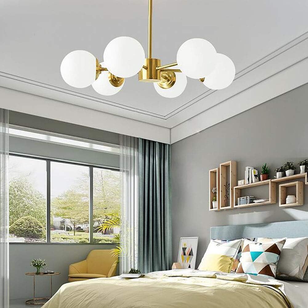 6 Light White Gold Hanging lamp Chandeliers