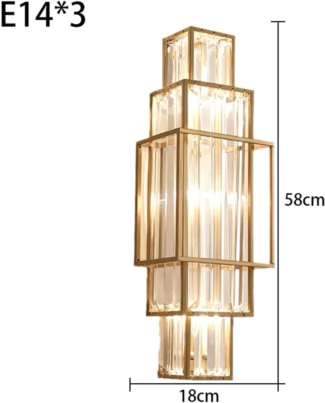Modern Minimalist Luxury Glass Crystal Wall Lamp