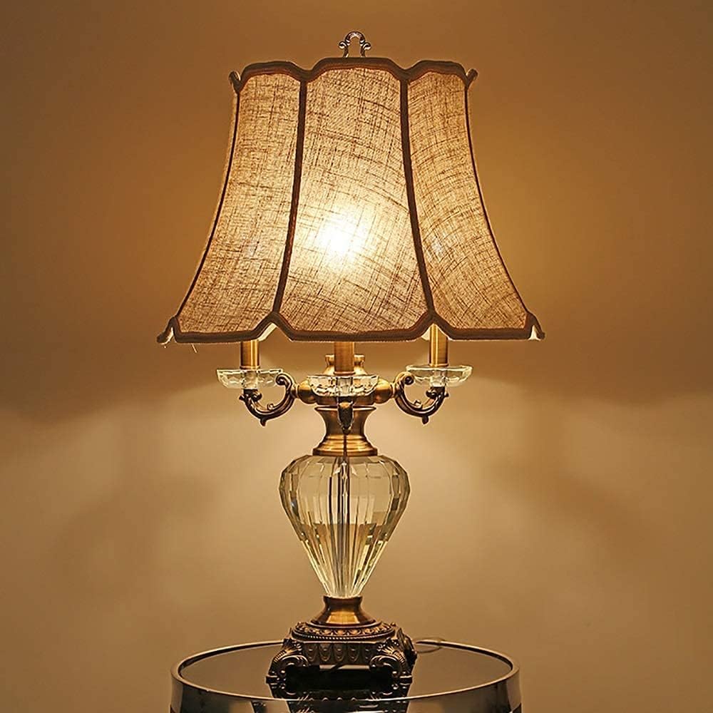 Three-Headed Candle Crystal European Table Lamp