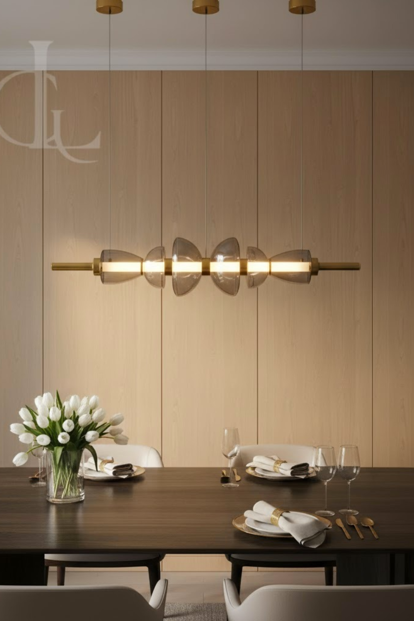 Separating Shadows (Smokey, 1100mm, Gold) Chandelier