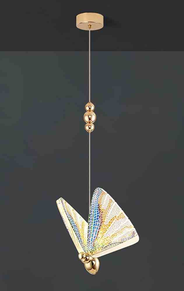 Gold Butterfly Bedside Hanging Pendant Light