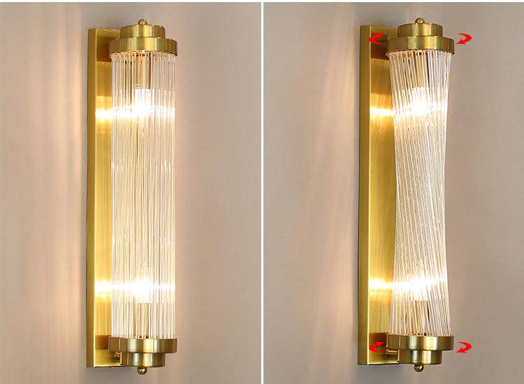 Twisted Gleam: Gold Metal Wall Dream Wall Light For Drawing Room