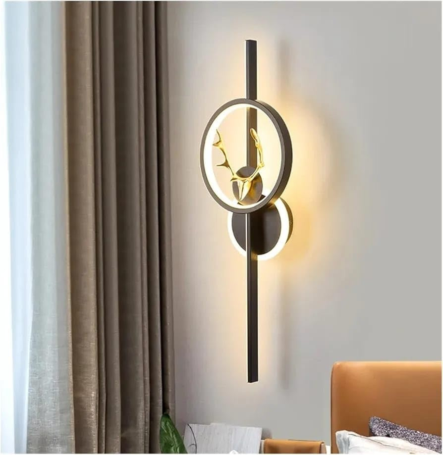 Royal Stag Metal LED Long Tube Deer Head Wall Light