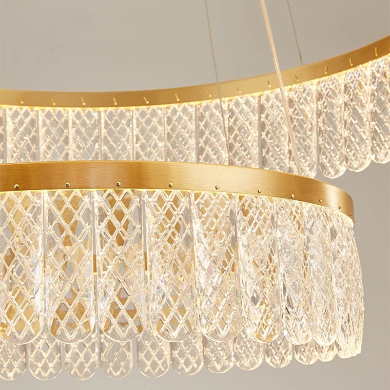 Take Me To The Newport (Gold) Chandelier (2 Rings)