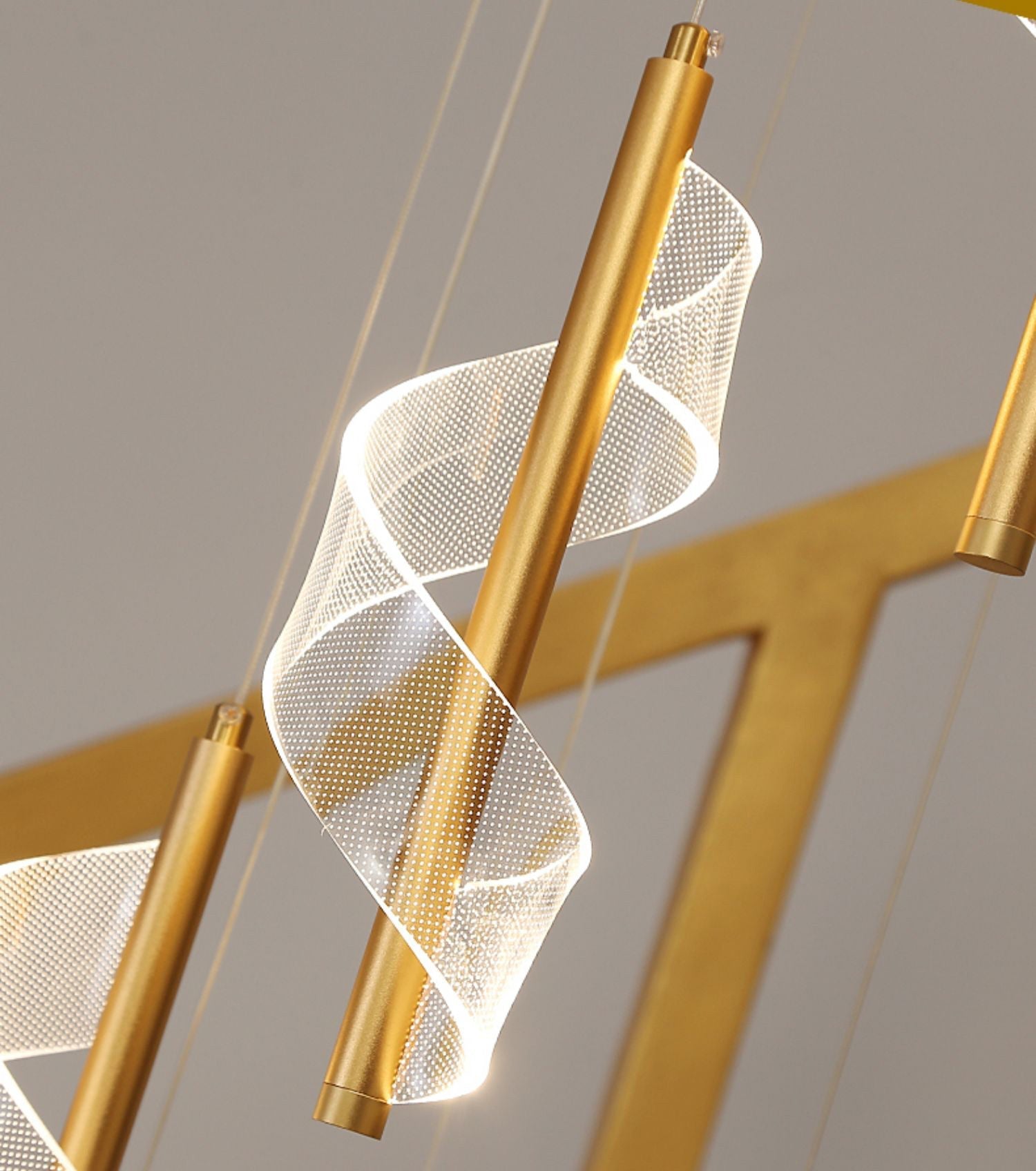 Swirl & Curl Stairway Chandelier - Warm White