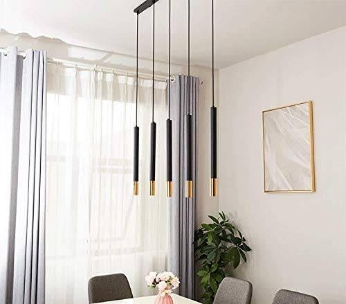Modern Led Long Black Gold Pendant