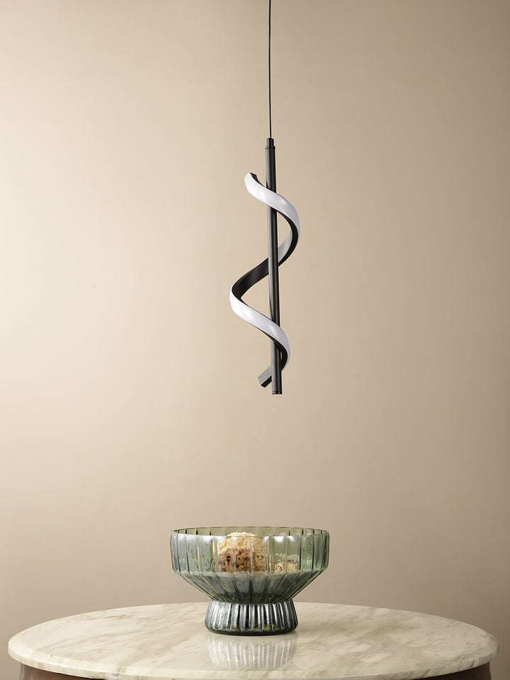 Mystic Spiral (Black) Led Pendant Light