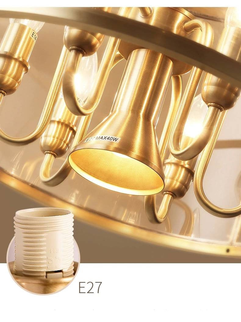 Antique Charm Brass Glow Chandelier