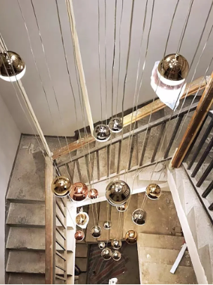 Elara’s Tricolor Sphere Chandelier